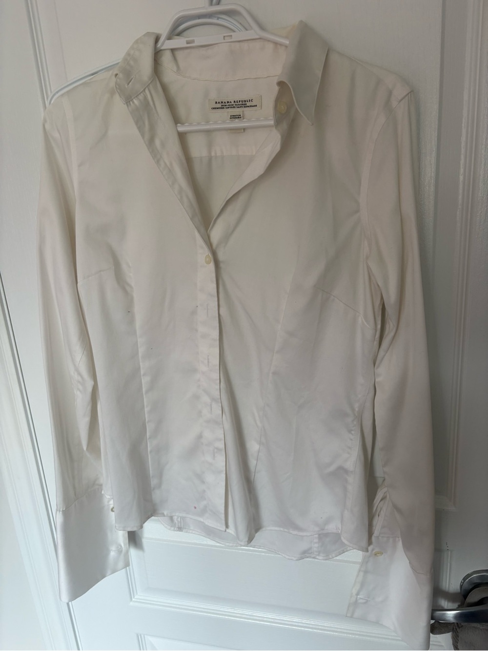 Banana Republic Cream Non-Iron Tailored Shirt